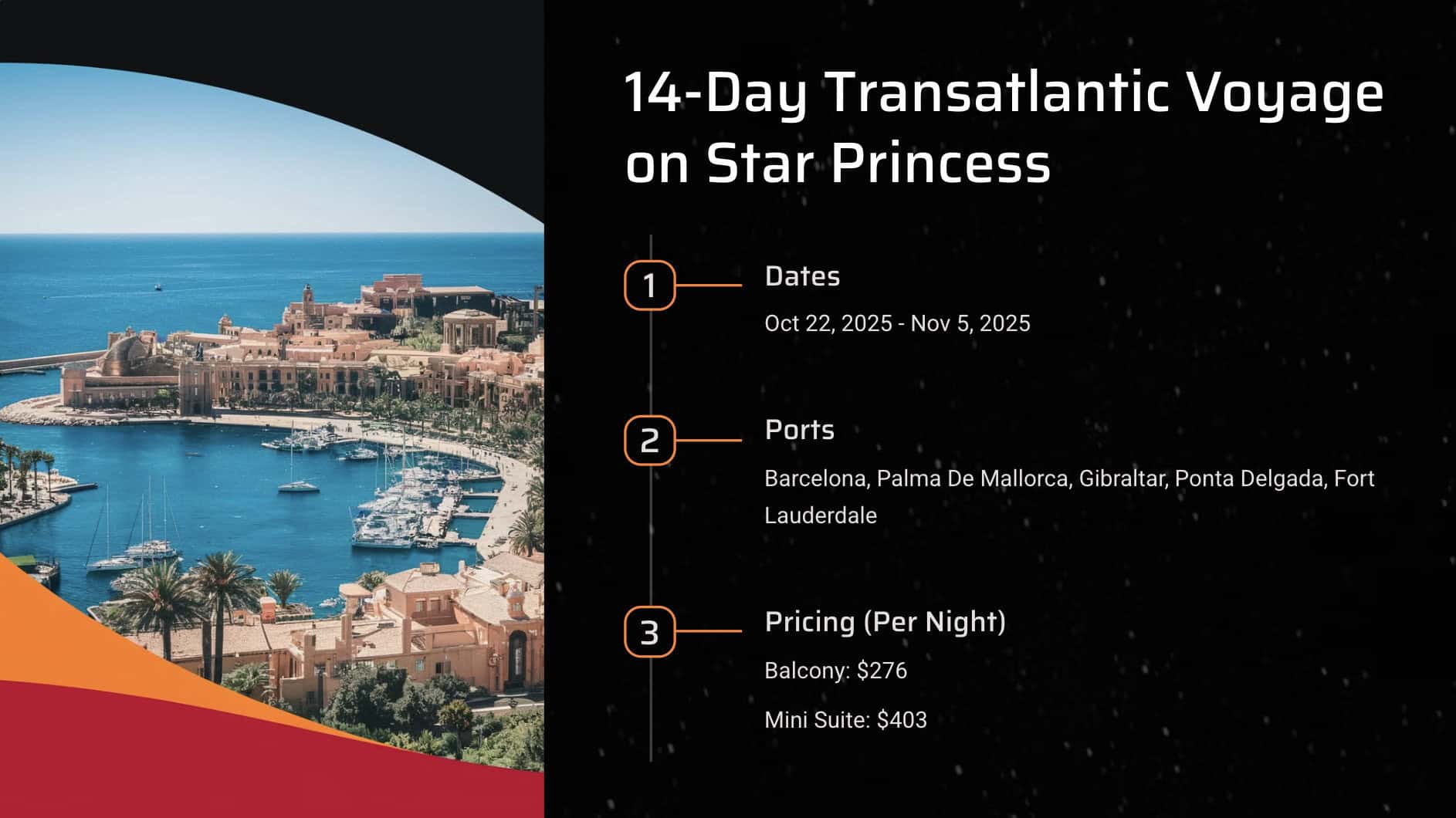 14-day Transatlantic Voyage on Star Princess